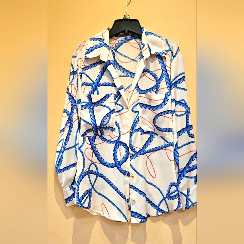 Zara tailored blouse sz S new